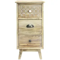 Mobili Rebecca Nachttisch Braun, Holz 30x65x30 cm Schlafzimmer, Nachttische