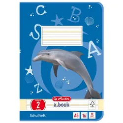 Herlitz 3320207, Mehrfarbig, 16 Blätter, Liniertes Papier, A5, 80 g/m2, Papier