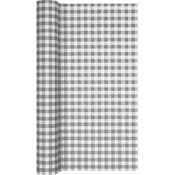 Home Fashion®, TL Karo grey, Tischläufer, 490 cm x 40 cm, aufgerollt, 1 Stück pro Pack