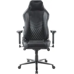 ZEN Gaming-Stuhl "SAGA Real Echtleder Gaming Chair", schwarz (schwarz, schwarz), Stühle