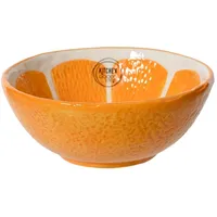 Decoris Schale Orange/Weiß 15x6cm