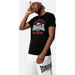 LONSDALE Herren T-Shirt normale Passform KILCHOAN SCHWARZ|ROT XL