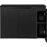 [en.casa] En.Casa, Waschbeckenunterschrank, Waschbeckenunterschrank Skelbolu mit 3 Türen 100x60x40cm Schwarz