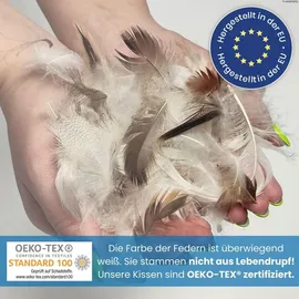 Wometo Federkissen 60 x 60 cm Weiß