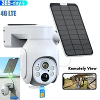 4G Kabellose Solar/Akku Überwachungskamera Aussen 360° PTZ Kamera mit SIM Karte