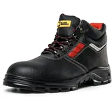 Black Hammer Sicherheitsstiefel S3 SRC Stahlkappe Leder Schwarz (44 EU)