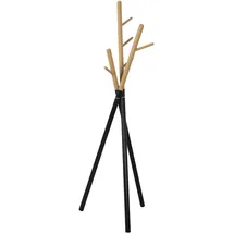 [en.casa] Garderobenständer Laerdal 172 x 49 x 49 cm Schwarz