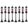 Lemax - Gas Lantern Street Lamp Set of 8, B/o (4.5VOLT)