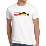 style3 T-Shirt Deutschland Fan WM 2026 Fussball Sport Trikot germany flagge weiß XXXL