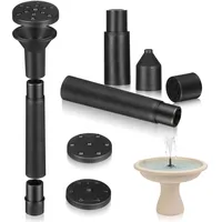 Galpada 11-Teiliges Solarbrunnen-DüSen-Set Mit Verschiedenen SprüHmuster Solar Wasserbrunnen ZubehöR FüR Garten Teich Pool Und Vogelbad Wetterfeste Solarbrunnen Ersatzteile FüR AußEnbereich
