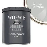 WO-WE Holzlack Holzfarbe Wetterschutzfarbe Holzanstrich W420, 1-10L, Seidenglänzend, Wasserbasis grau