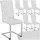 Tectake tectake® Schwingstuhl, gepolstert mit Kunstlederbezug, flaches Stahlgestell in C-Form, 41 x 52 x 99 cm