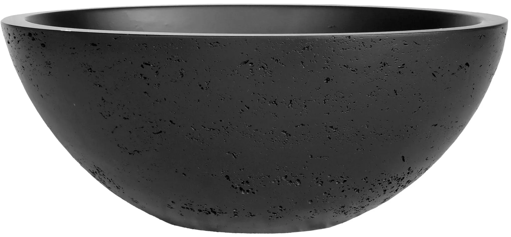 Glassdesign OVAL Travertino Aufsatzwaschtisch TeknoForm - Travertino Schwarz