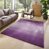 THEKO Wollteppich Wool Comfort Ombre 750 lila 90 H: 1,4