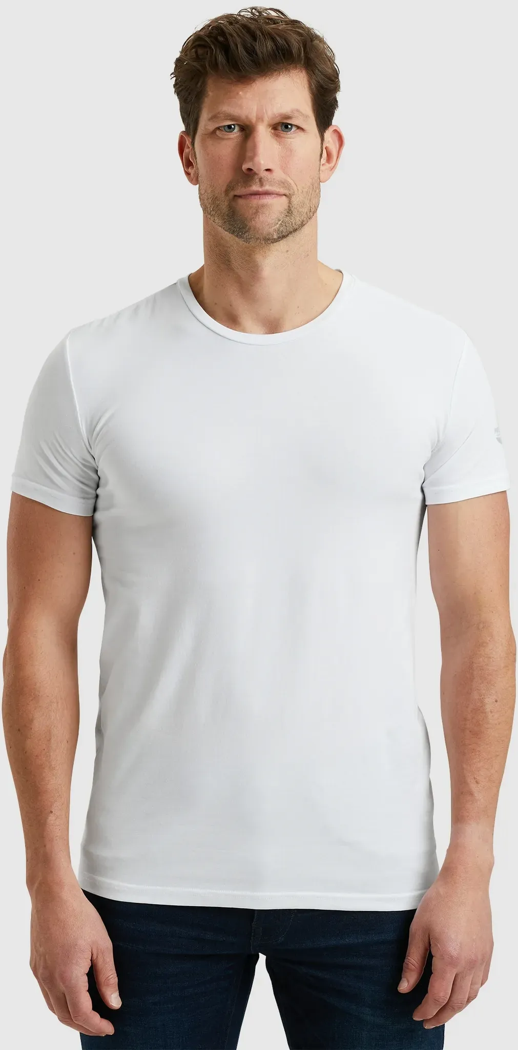 T-Shirt PME LEGEND "PME 2-packbasict-shirt", Damen, Gr. XL, weiß, Jersey, Obermaterial: 95% Baumwolle, 5% Elasthan, unifarben, regular fit normal, Rundhals, Shirts T-Shirt