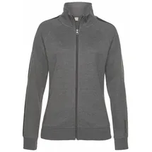 bench. loungewear Sweatjacke Damen anthrazit-meliert-schwarz Gr.40/42