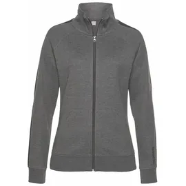 bench. loungewear Sweatjacke Damen anthrazit-meliert-schwarz Gr.40/42