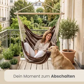 AMANKA XXL Hängesessel Braun
