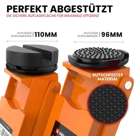 GENTOR Wagenheber Stahl 75-505mm orange