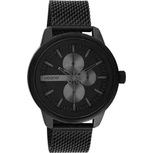 Oozoo Armbanduhr schwarz Metall Mesh Timepieces Herren Analog-Quarzuhr UOC11019 - Schwarz