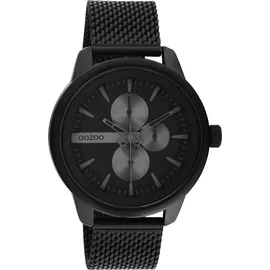 Oozoo Armbanduhr schwarz Metall Mesh Timepieces Herren Analog-Quarzuhr UOC11019 - Schwarz