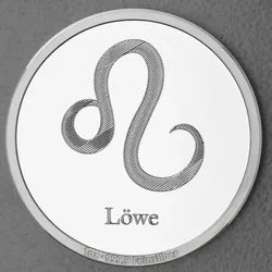 Silbermedaille 1oz Sternzeichen Löwe Gravurmedaille