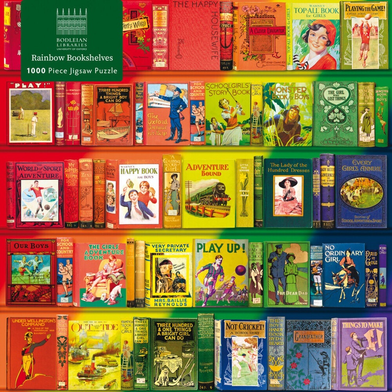 Puzzle - Bodleian Libraries  Regenbogenfarbenes Bücherregal