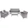 MCW Hamar Set 3-tlg. Grau