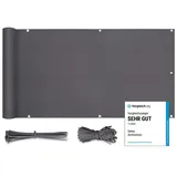 salcar Balkonverkleidung 75 x 500 cm Anthrazit Polyester