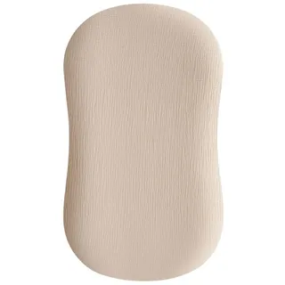 Refttenw Babybett Bequem und Atmungsaktiv,Waschbar Baby Bionischer Bett-Liegestuhl beige|grau 49 cm x 75 cm
