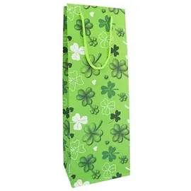 IDENA Geschenktüte für Flaschen 12,5 x 35,5 cm Grün