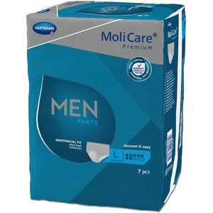 MoliCare Premium MEN PANTS, Diskrete Anwendung bei Inkontinenz speziell für Männer, 7 Tropfen, Gr. L, 1x7 Stück