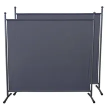 Quick Star Paravent 2 Stück Stellwand 180x178cm Grau (2 Stück) grau 178 cm x 180 cm