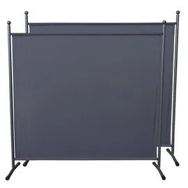 Quick Star Paravent 2 Stück Stellwand 180x178cm Grau (2 Stück) grau 178 cm x 180 cm