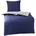 Mako-Satin Texture Dunkelblau 155 x 220 cm 80 x 80 cm