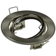 ChiliTec Einbaustrahler "ST-88 Eco" Einbau Ø 65mm, Außen Ø Ø88mm schwenkbar für Decken Aussen Loch Ø68mm für 50mm Leuchtmittel, Chrom matt