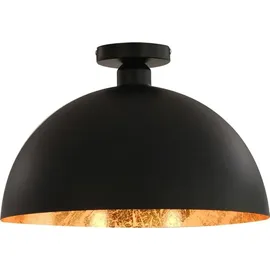 vidaXL Halbkugelförmig 2 Stk. Schwarz und Gold Metall