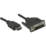 Manhattan 372510 Videokabel HDMI Stecker - DVI-D Stecker 3,0 m