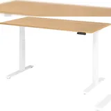 bümö Schreibtisch 160x80 cm Eiche / Weiß