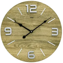 AMS Quarz-Wanduhr 9701 - Holzgehäuse