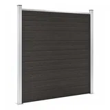 vidaXL Zaunelement WPC 180x186 cm Schwarz