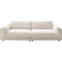 3C Candy Big-Sofa Karalis mit extra großer Sitztiefe, elegantes Mega Sofa zum Relaxen, auch in Cord- oder Leder-Bezug, lose Kissen, loungige Bequemlichkeit weiß
