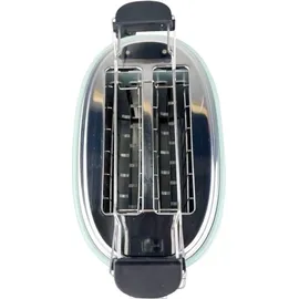 Cecotec Toaster 2 Scheiben Toast&Taste 1000 Retro Double Green, 980 W, 2 Breite und Kurze Schlitze von 3,8 cm, Edelstahl, Obere Roste, Regulierbare Leistung, Krümelschublade