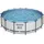 BESTWAY Steel Pro Max Frame Pool Set 488 x 122 cm lichtgrau inkl. Filterpumpe + Zubehör