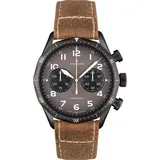 Armband Uhr für Herren Junghans Meister Pilot braun PVD Automatikuhr
