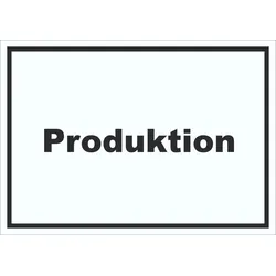 HB-Druck Produktion Schild mit Text Herstellung Fertigung waagerecht A5 Rückseite selbstklebend