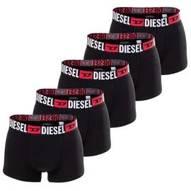 Diesel Herren Boxershorts, 5er Pack - UMBX-DAMIENFIVEPACK, Trunks, Cotton Stretch Schwarz L