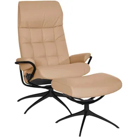 Stressless Relaxsessel "London", braun (latte batick), B:80cm H:116cm T:71cm, Leder BATICK: durchgefärbtes und genarbtes Möbelleder;Leder PALOMA: durchgefärbtes Semianilin-Möbelleder;ROHLEDER Stoff Q2 FARON (100% Polyester im Flor, Grundgewebe: 50% Polyester, 50%