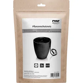 Reer Pflanzenschutznetz 3 Stück für Blumentöpfe bis 30 cm Durchmesser schwarz