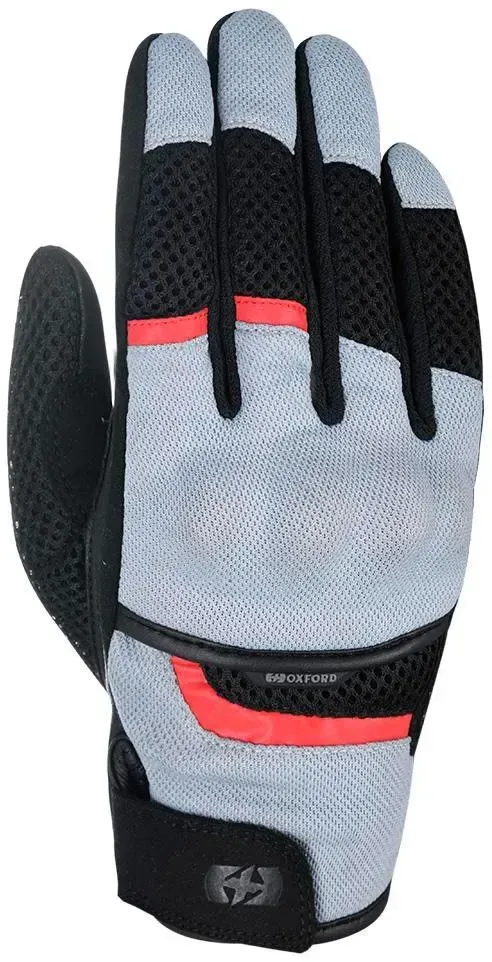 Oxford Brisbane Air Handschuhe - Black / Light Grey / Red - M